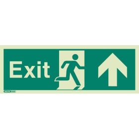 Jalite 446J Up Arrow Exit Sign - Photoluminescent - 200 x 450mm