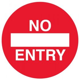No Entry Floor Graphic 400mm Diameter - 58466