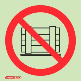 Jalite 8078E Obstruction Prohibited Sign - 200 x 200mm