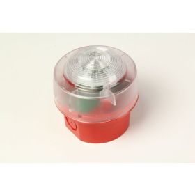 KAC CWST-RR-W5 ENScape EN54-23 Flashing Beacon - Conventional Clear Lens & Red Body - Deep Base