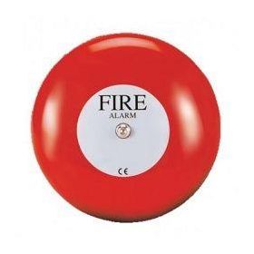 Vimpex MBF-6EV-24 Fire Alarm Bell - 6 Inch 24V DC - Red
