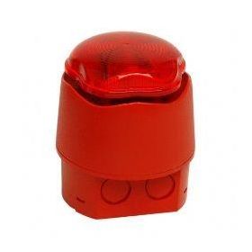 Hosiden Besson 958CHX1001 Banshee Excel Lite Capsule Sounder & Xenon Beacon - Red Body & Lens - Deep Base