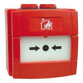 Morley MI-WCP-R/SG Wetherproof Call Point - Addressable Break Glass IP67 Rated