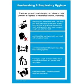 Jalite Handwashing & Respiratory Hygiene Sign - 297 x 210mm - LIT819