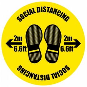 Coronavirus Social Distancing Floor Graphic 400mm Diameter - 58565