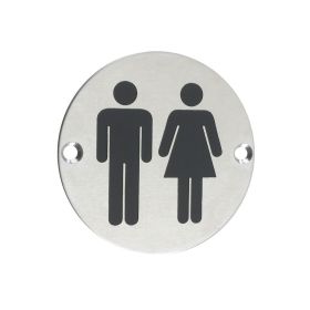 Zoo Hardware Unisex Pictogram Toilet Door Sign