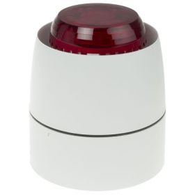 Cranford Controls VTB-32E-DB-WB/RL Spatial Sounder Beacon - Deep Base White Body Red Lens (511-098L)