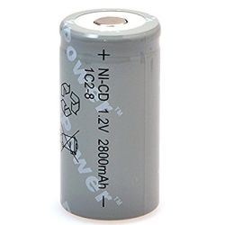 Yuasa 1C2-8 1.2V 2800mAh Ni-Cad C Cell Battery