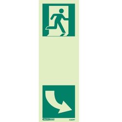 Jalite 4320PT Photoluminescent Turn To Open Sign - Anti-Clockwise Arrow