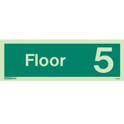 Jalite 4732PT Photoluminescent Fifth Floor Identification Sign