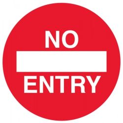 No Entry Floor Graphic 400mm Diameter - 58466