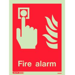 Jalite 6450D Fire Alarm Sign - Photoluminescent - 150 x 200mm