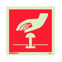 Jalite 6620C Photoluminescent Emergency Shut Down Sign 150x150mm