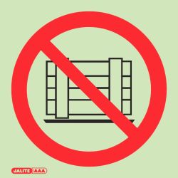 Jalite 8078E Obstruction Prohibited Sign - 200 x 200mm