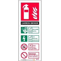 CO2 Fire Extinguisher ID Sign - Rigid PVC - 50121R