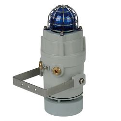 E2S D1XC1X10RDC024BB1A1G/B Radial Alarm Horn & Xenon Strobe - 24V DC - Grey Body Blue Lens