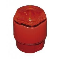 Hosiden Besson Banshee Excel Lite CHL IP66 Sounder Beacon - Red Body Amber Lens - 958CHL1201