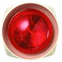 GENT S3-SN-ST-WR 2 way Sounder/Strobe White Body Red Lens (100 dBA, IP31)