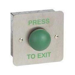 Securefast Green Dome Press To Exit Button - Flush Mounted - AEB6/F