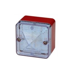 E2S L101XAC230BR/C Xenon Beacon - 230V AC - Red Body Clear Lens