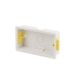 C-Tec NCP-10 White 32mm Flush Mount UK Double Gang Back Box