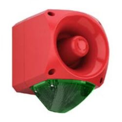 Klaxon PNC-0046 Nexus 105 Sounder LED Beacon - Red Body Green Lens