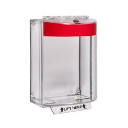 STI-13110NR Universal Stopper - Red Shell - No Label - Surface Mounted