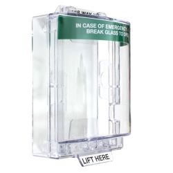 STI-6533/G Manual Call Point Stopper Surface Mounted With Integral Sounder - Green (Supply Break Seal Version)