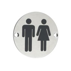 Zoo Hardware Unisex Pictogram Toilet Door Sign