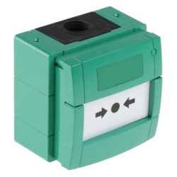 KAC W3A-G000SG-K013-11 Weatherproof Emergency Door Release Call Point - Green